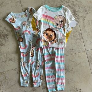NWT Cocomelon Rainbow Snug Fit 4T Pajamas
